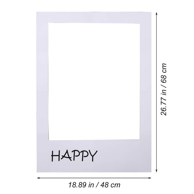 LUOEM Happy Birthday Party Frame Photo Prop Birthday DIY Paper Picture Frame Cutouts Photo Booth Props for Party Supplies - Image 3